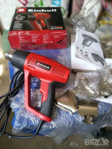 Пистолет за горещ въздух Einhell с 5 накрайника, 350-550°, 2000W, Made in Germany, снимка 1