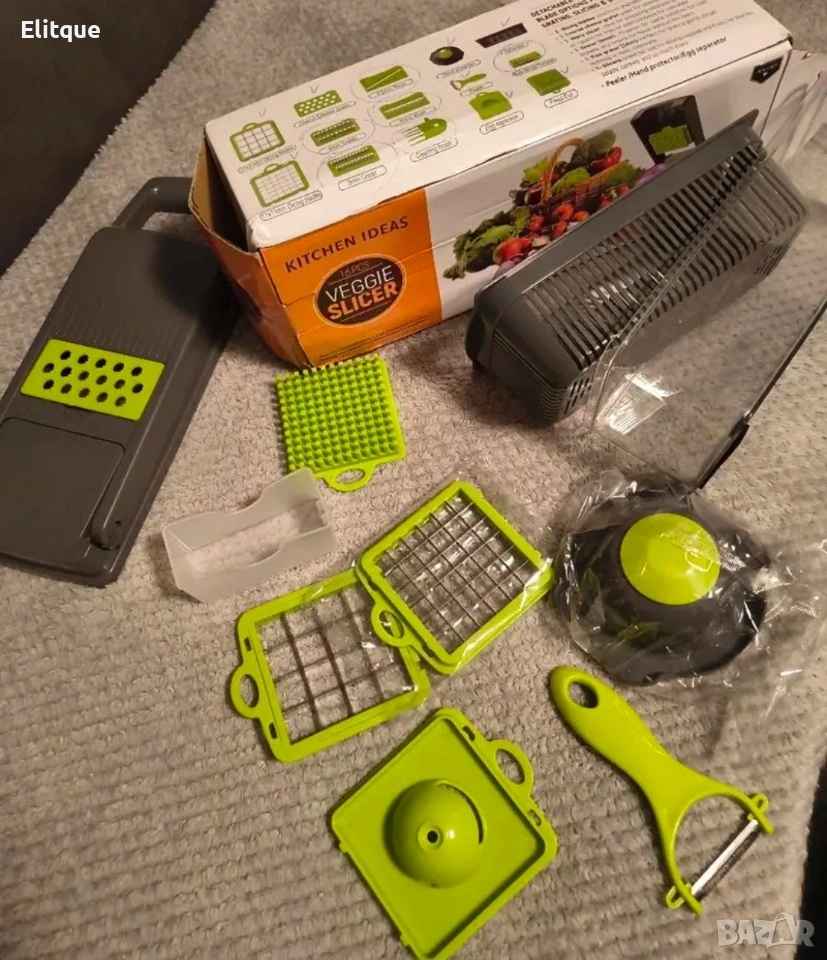 Кухненско ренде с контейнер Nicer Dicer Plus – 13 части 🥕, снимка 1