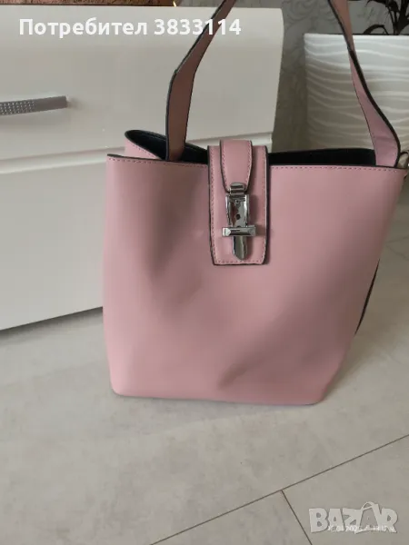 Дамска чанта цвят пепел от рози , снимка 1