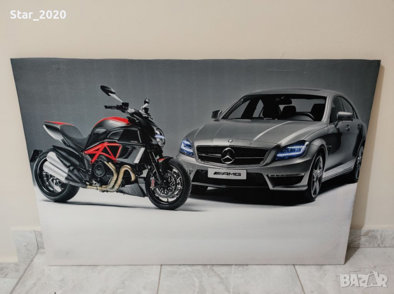 Светеща картина с Led осветление - Ducati + Mercedes CLS AMG, снимка 1