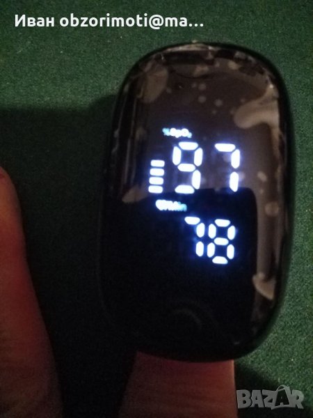 Пръстов пулсоксиметър за нивата на кислород в кръвта, снимка 1