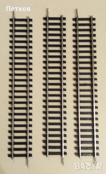 Прави релси за влакче мащаб H0, PIKO, П профил, снимка 1