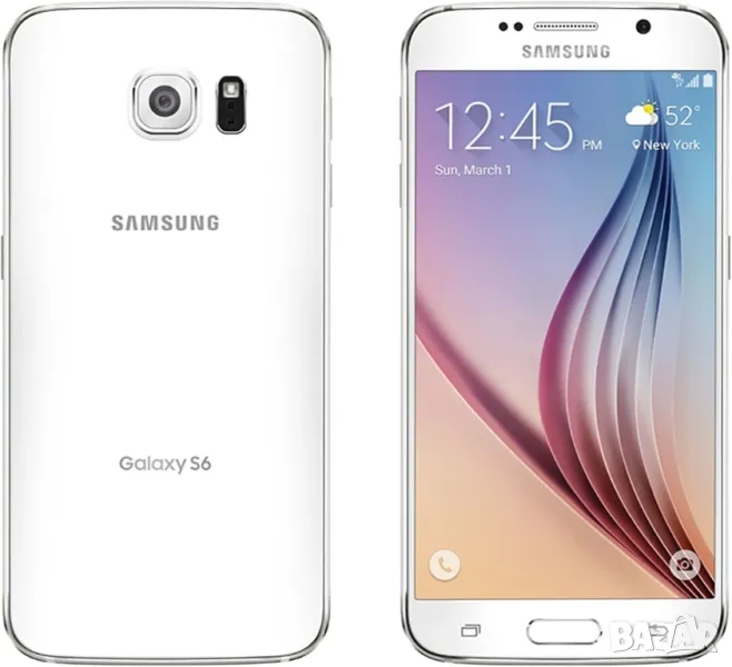 Samsung Galaxy S6 White Pearl, 32 GB 3 GB Ram 4G LTE, снимка 1