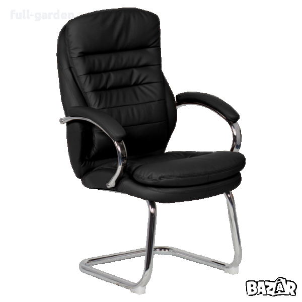 Посетителски стол Carmen 6154 - черен, снимка 1