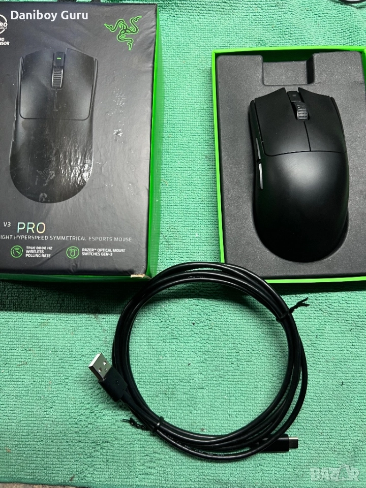 Мишка Razer Viper V3 Pro, оптична (35000 dpi), жична/безжична, USB-C, черна, гейминг, 6 програмируем, снимка 1