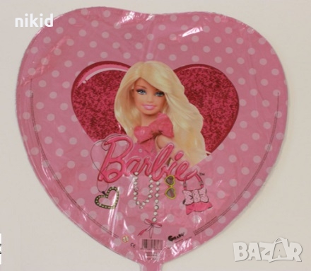 Барби сърце фолио фолиев балон хелий или въздух парти рожден ден, снимка 1