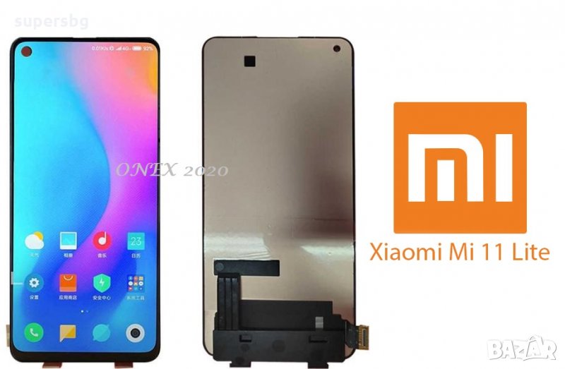 Нов 100% Оригинален LCD Дисплей за Xiaomi Mi 11 Lite 4G 2021 Тъч скрийн Черен Service Pack, снимка 1