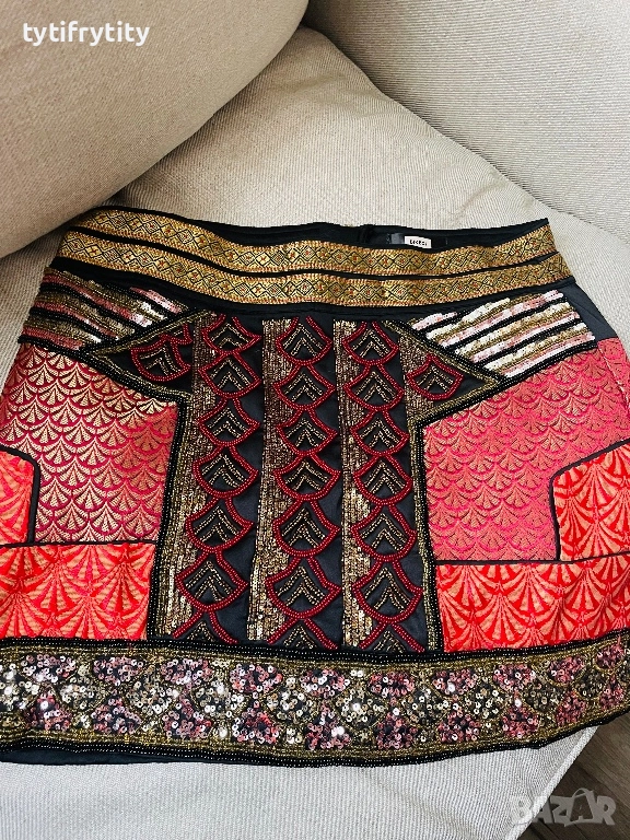 Къса пола с паети S, снимка 1