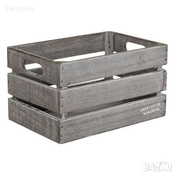 Декоративна щайга-30х20х17 см./сива декоративна щайга, снимка 1