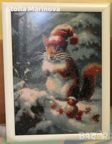 Коледни диамантени гоблени  с рамка