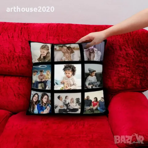 Възглавничка с 9 Ваши снимки - персонализирана декорация за дома, снимка 6 - Възглавници - 49208785