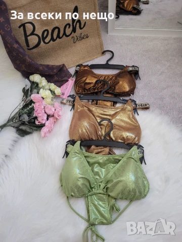 Victoria's Secret Дамски Златен Бански С 2 Части👙Дамски Бански С Две Части Код BS-3, снимка 6 - Бански костюми - 51040650