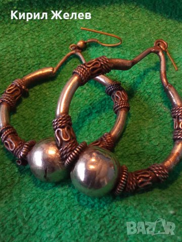 СТАРИННИ ПОСРЕБРЕНИ РЕТРО ВИНТИДЖ ОБЕЦИ Тип КРАЛСКА ПЛЕТКА МАЙСТОРСКА РЪЧНА РЯДКА ИЗРАБОТКА 886654, снимка 2 - Антикварни и старинни предмети - 37395571