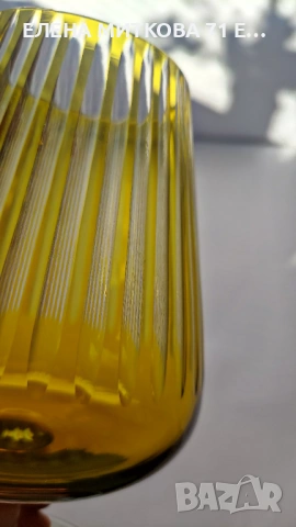 Голяма чаша/ваза/свещник/бонбониера от двуцветен кристал, снимка 8 - Декорация за дома - 53728388