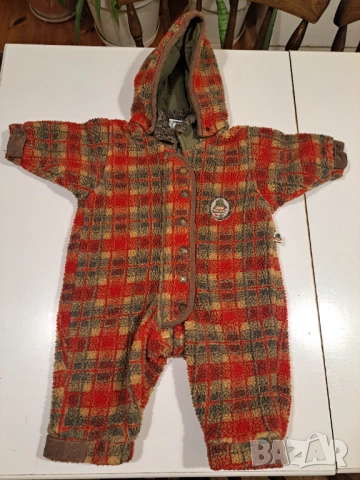 Бебешки зимен гащеризон Paddington Bear – размер 68, топъл и шарен, снимка 2 - Бебешки гащеризони - 52058539