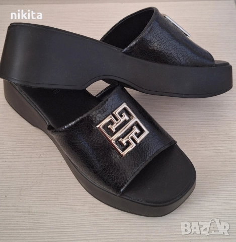 Дамски чехли от естествена кожа, снимка 2 - Чехли - 51446941