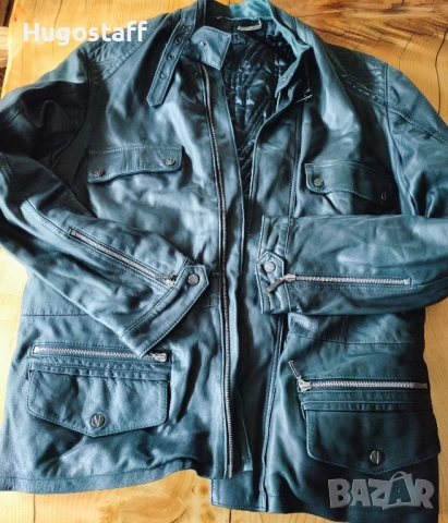 Оригинално МАРКОВО мъжко кожено яке VERSACE Л , снимка 11 - Якета - 49384957