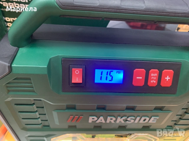 Компресор Parkside 12V/230V с дигитален, снимка 12 - Аксесоари и консумативи - 53717651