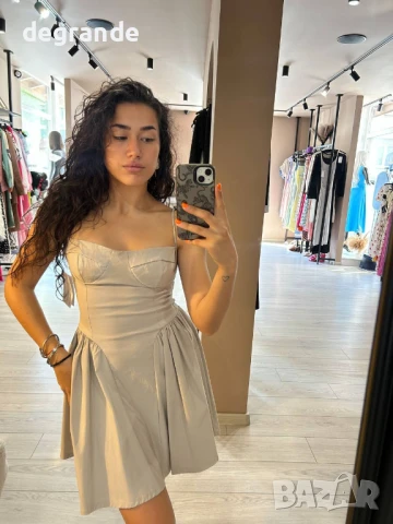 Кафява дамска Рокля💐 Размери Хс С М Цена 49 лева🏷️, снимка 4 - Рокли - 51328364