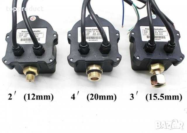 Електроннен пресостат, флуид контрол, регулатор за налягане за хидрофорна помпа , снимка 2 - Водни помпи - 39445550
