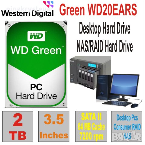 HDD 3.5` 2 TB хард дискове за камери,Workstation,Gaming PCs,External Storage и други, снимка 15 - Твърди дискове - 44198055