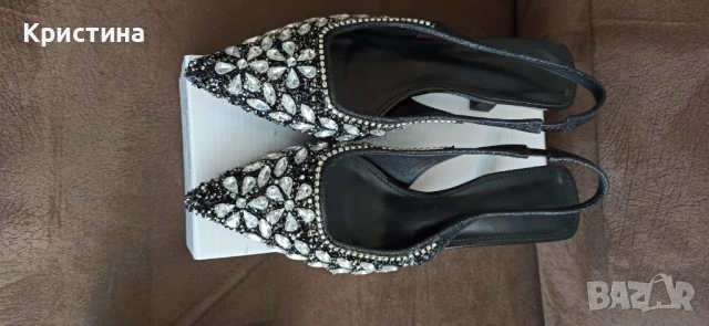 Черни официални поли отворени обувки , снимка 1