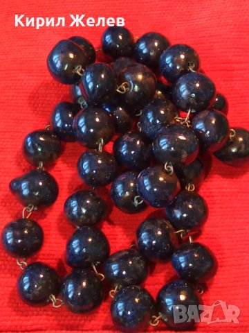 ТЪМНО-СИНИ КАМЪНИ СТАРА ОГЪРЛИЦА РЕТРО СТИЛ 8142