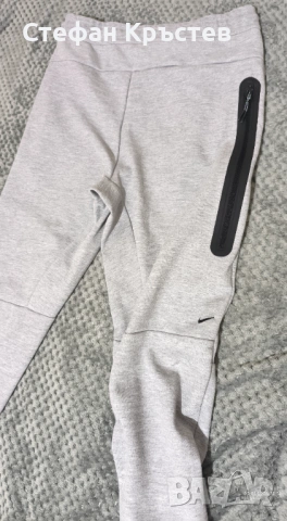 Оригинален NIKE Tech Fleece "Heather Grey" track pants S размер, снимка 5 - Спортни дрехи, екипи - 52713799