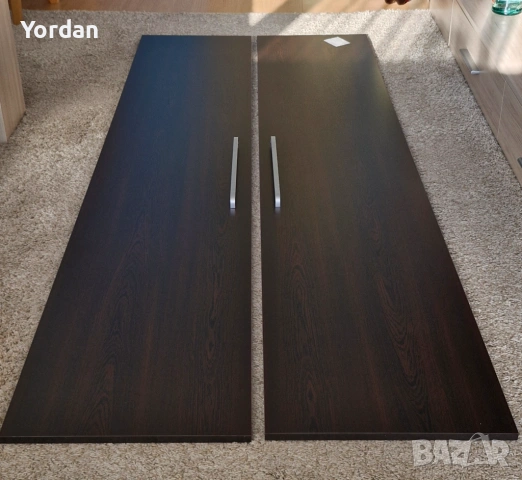 Вратички за двукрил гардероб, 185x39cм, ПДЧ 15 мм венге, снимка 8 - Гардероби - 46226255