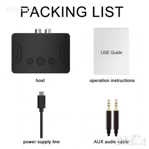 Bluetooth 5.3 аудио приемник с RCA / AUX / USB, снимка 6 - Ресийвъри, усилватели, смесителни пултове - 53830899