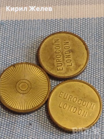 Три монети жетони EURO COIN LONDON за КОЛЕКЦИЯ ДЕКОРАЦИЯ 30472, снимка 2 - Нумизматика и бонистика - 44400310