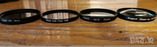Филтри за фотоапарат, комплект (52 мм), снимка 2 - Обективи и филтри - 52150405