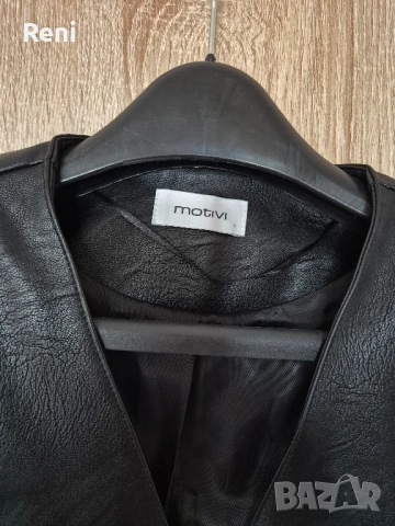 Кожено късо сако Motivi, снимка 3 - Сака - 52397959