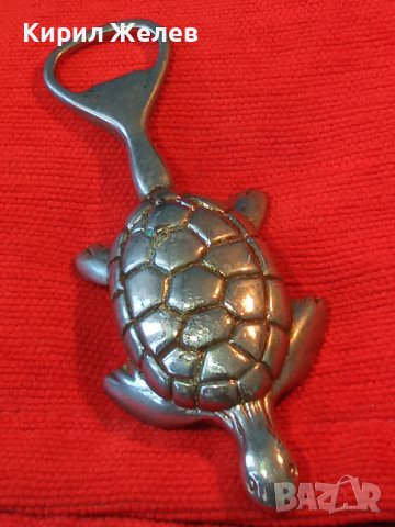 РЯДКА КОЛЕКЦИОНЕРСКА СРЕБРИСТА БРОНЗОВА ФИГУРАЛНА ВИНТИДЖ АРТ ОТВАРАЧКА - КОСТЕНУРКА 38412