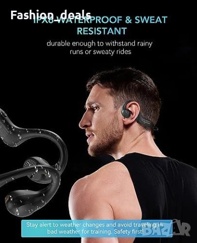 Нови Водоустойчиви Bluetooth 5.3 Безжични слушалки Спортни костна проводимост, снимка 2 - Слушалки, hands-free - 42073624