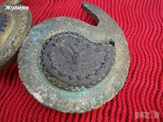 ВЪЗРОЖДЕНСКИ КОВАНИ ПАФТИ СРЕБРО САЧАН РОГ , снимка 5 - Антикварни и старинни предмети - 51454411