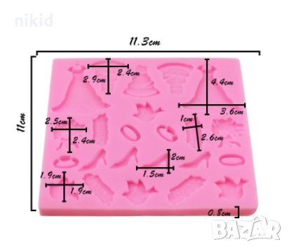 Голям булчински сватбен рокля гълъб халки обувка букет силиконов молд форма фондан украса торта, снимка 3 - Форми - 22571020