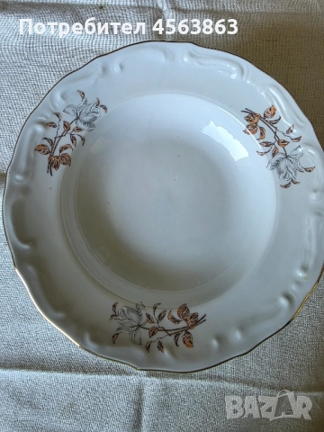 Дълбоки порцеланови чинии, снимка 2 - Чинии - 51652495