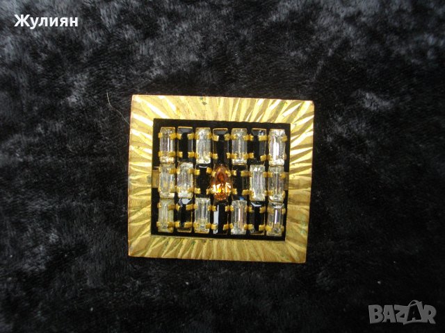 СТАРА ПОЗЛАТЕНА БРОШКА, снимка 1