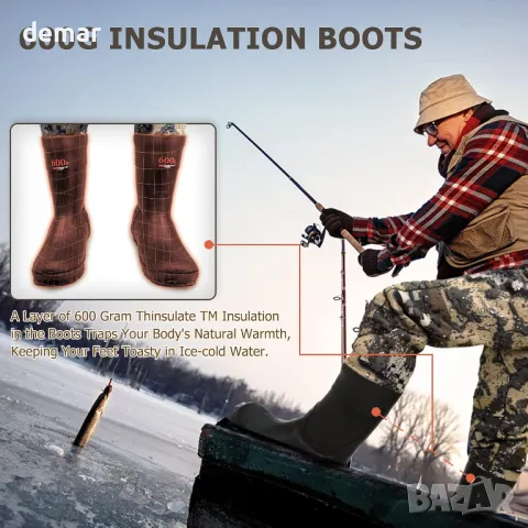 UNISPO Неопренови ботуши до кръста, подсилен колан за кръста и подложки за коленете, XS, снимка 9 - Екипировка - 49708546