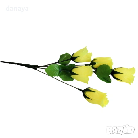 6160 Изкуствени цветя букет рози за декорация, 33 см, снимка 5 - Изкуствени цветя - 53822417