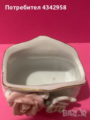 Винтидж порцеланова вазичка.Германия., снимка 4 - Антикварни и старинни предмети - 52513452