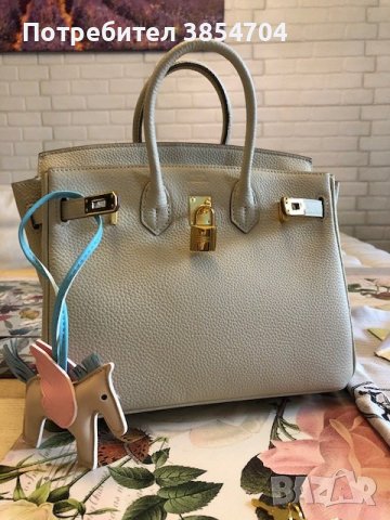чанта Ермес Биркин 35см*Hermès Birkin 35 White Clemence Gold Hardware, снимка 10 - Чанти - 42638103