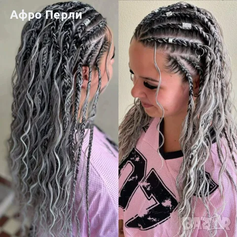 😎Бохо Плитки😎💎Прически за МАЙКА И ДЪЩЕРЯ ❤️ ПРОМО ЦЕНА❤️ Ариел къдрици екстеншъни афро туистъри, снимка 3 - Аксесоари за коса - 55737959