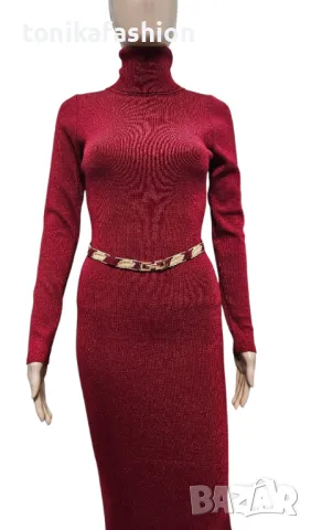 Бандажна рокля с ламе , снимка 2 - Рокли - 48613331