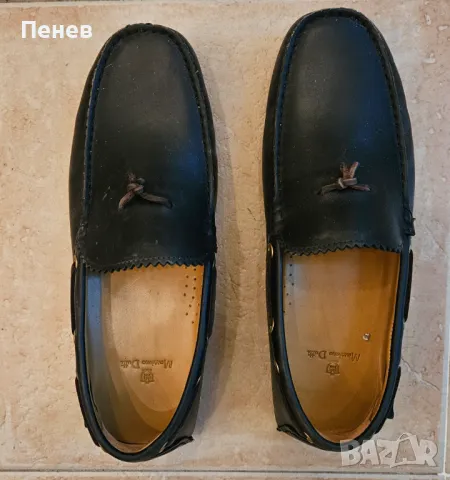 Massimo Dutti мъжки черни кожени мокасини нови, снимка 4 - Мокасини - 49454253