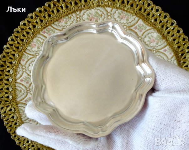 Чиния за хапки,подложка,калай., снимка 2 - Антикварни и старинни предмети - 35964160