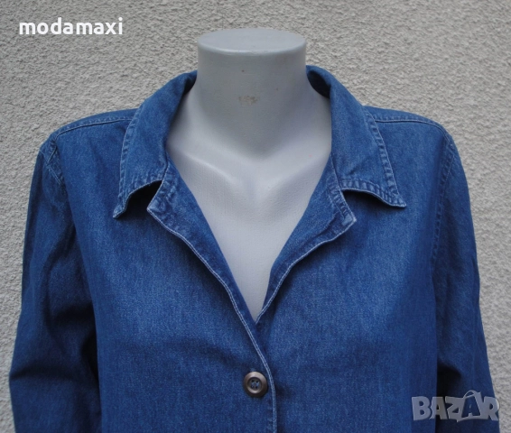 3XL+ Нова дънкова риза/ сако Main Street , снимка 2 - Сака - 52795324