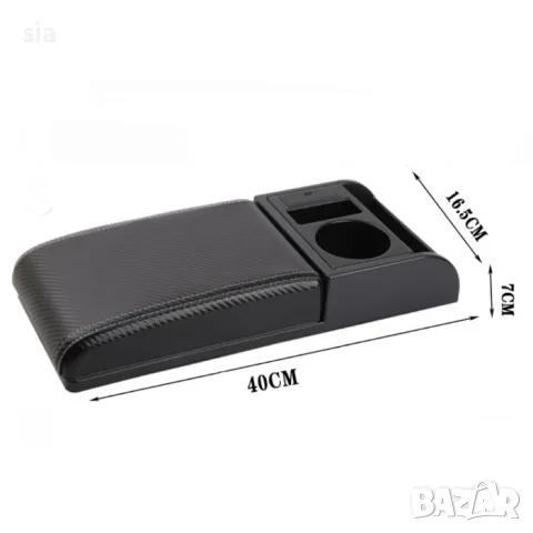 Подлакътник за кола с велкро, Подложка, Универсален, барче, еко кожа, карбон, снимка 3 - Аксесоари и консумативи - 47419802