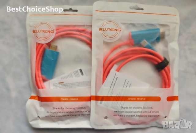 ELUTENG 4K@60Hz USB C към HDMI кабел 2M PD100W, снимка 2 - Кабели и адаптери - 53614359